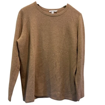 Suéter de cachemir para mujer Chico marrón tostado talla 2/L pedrería vacaciones preppy Foto 1 de 4