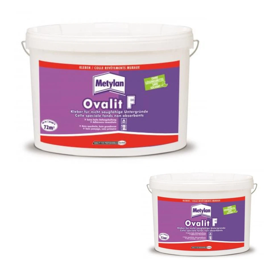 HENKEL Metilano Ovalite F 2 x18KG fino a 144m² Adesivo a dispersione per rivestimenti murali
