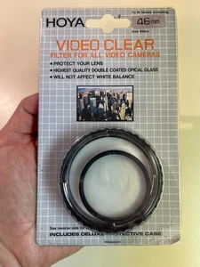 New Old Stock - Hoya Video Clear Filter for Video Cameras 46mm Protective Case - Picture 1 of 4