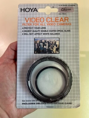 New Old Stock - Hoya Video Clear Filter for Video Cameras 46mm Protective Case - Image 1 of 4