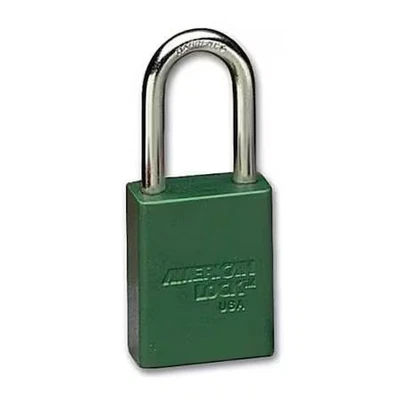 American Lock A1106kagrn Setof12 Lockout Padlock, Keyed Alike, Aluminum, Green, - Image 1 of 4