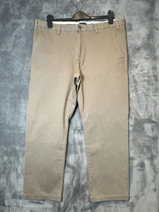 Gant Trousers Mens W36 L30 Beige Regular Fit Straight Stretch Cotton Blend Twill - Picture 1 of 10