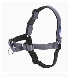 Deluxe Easy Walk Harness ~Steel/Black~ LARGE - Girth Adjusts from 27" - 40"