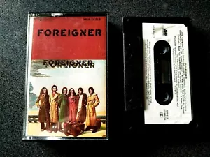 FOREIGNER SELF TITLED CASSETTE TAPE PAPER LABELS - Picture 1 of 1