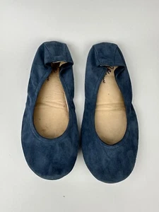 The Storehouse Flats Graceland Suede Blue Leather Foldable Shoes Size 7 - Picture 1 of 5