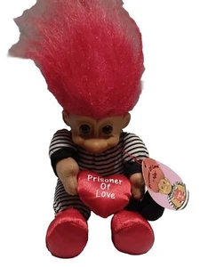 Vintage 1990's Russ Troll Collection Valentine's Day 'Prisoner of Love' 5" Doll - Picture 1 of 8