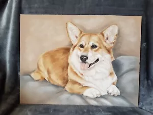 More details for original pastel painting welsh corgi dog art by artist tracey earl 16&quot;×12&quot;