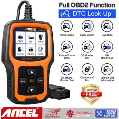 ANCEL AD410 OBD2 Fehlerauslesegerät Multilingual Deutsch Plug Play DE Version - Bild 1 von 4