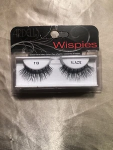 ARDELL Wispies False Strip Eyelashes #113 Black  - Picture 1 of 3