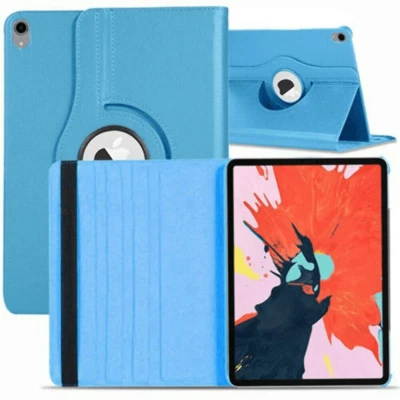 Leather Flip Rotating Portfolio Stand Case LIGHT BLUE for iPad Pro 12.9" 2017 - Image 1 of 3