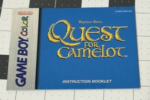 Warner Bro Quest For Camelot Nintendo Gameboy Color Manual Instruction Book ONLY - Picture 1 of 3