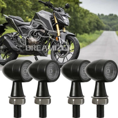 4x Motorcycle LED Bullet Turn Signal Indicator Lights For Honda CB300F/650F/900F - Image 1 of 4