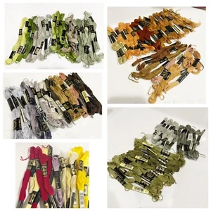 Vintage Lot 129 DMC Embroidery floss thread Skeins Labeled And Organized In Bags - Picture 1 of 7