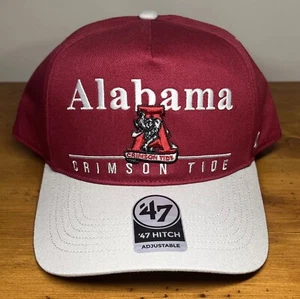 Alabama Crimson Tide NCAA '47 Brand Throwback Red Hitch Adjustable Snapback Hat - Picture 1 of 7