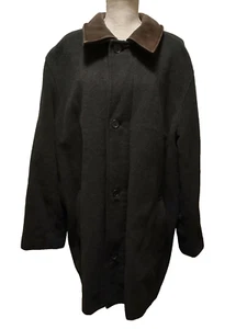 Tasso Elba Fine Menswear Black Wool Cashmere Blend Zip Button Closure Coat XXL - Picture 1 of 16