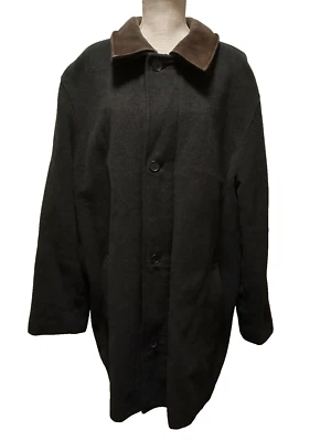 Tasso Elba Fine Menswear Black Wool Cashmere Blend Zip Button Closure Coat XXL - Image 1 of 4