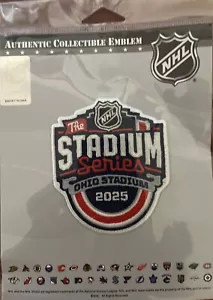 2025 STADIUM SERIES JERSEY PATCH MARCH 1ST COLUMBUS BLUE JACKETS OHIO STADIUM - Picture 1 of 1
