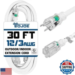 YOJOE Indoor Outdoor Extension Cord with Lighted End, 3 Prong 15A Weatherproo - Picture 1 of 5