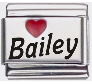 Bailey Laser Name Italian Charm Link - Picture 1 of 7