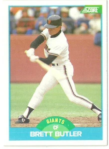 BRETT BUTLER SAN FRANCISCO GIANTS #216 - PUNTUACIÓN CASI NUEVA- COMO NUEVO 1989 - Imagen 1 de 2