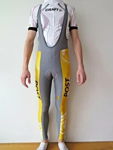 ASSOS Sportline Swiss Team Men's Thermal Fleece Lined Winter Bib Tights Size L - Picture 1 of 8