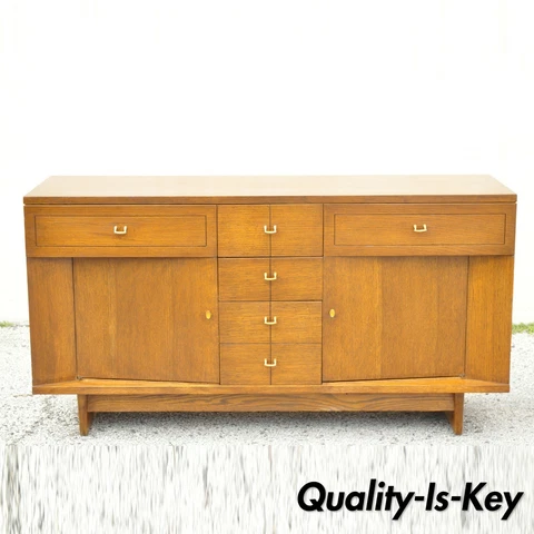 Raymond Loewy Mengel Mid Century Modern Sculpted Oak Buffet Credenza Cover
