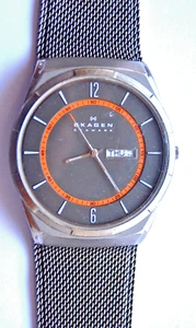 Skagen Melbye Mens Quartz Watch,Day / Date, Secs.Hand, M.M. Strap 22Cm. G.C. - Picture 1 of 3