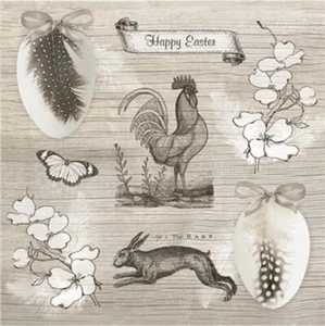 Servilletas de papel de colección Happy Easter 20 piezas, servilletas de Pascua desechables, decoración - Imagen 1 de 1