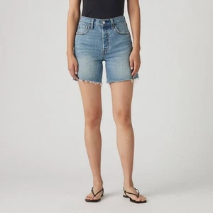 Levi's Women's 501 Mid-Thigh Shorts - Ticked & Untied 26 - Picture 1 of 3