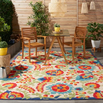 Nourison Aloha Indoor/Outdoor Floral Area Rug - Image 1 of 4