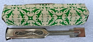 Vintage Ice Tongs Silver Plated Filagree Made In USSR in Original Box 6"! - Picture 1 of 3