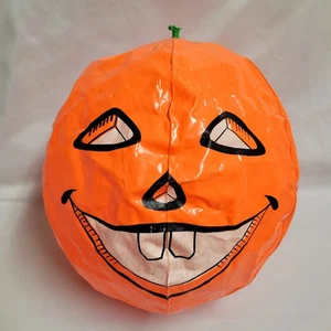 70s Vintage Vinyl Jack-O-Lantern Halloween Pumpkin Blow up Inflatable Toy Taiwan - Picture 1 of 4