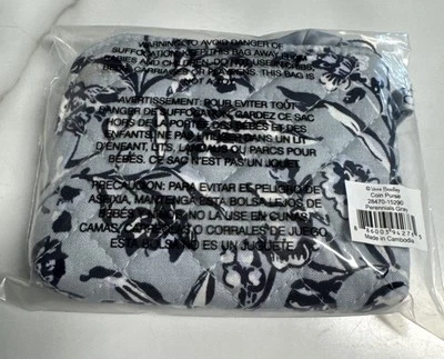Vera Bradley Perennials Gray Lip Balm Coin Purse Floral Quilted NWT - Image 1 of 4
