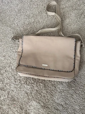 Burberry Beige Canvas Laptop Bag - Image 1 of 4