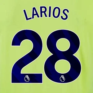 2024 2025 OFFIZIELLES SOUTHAMPTON LARIOS 28 BLAU AUSWÄRTS SPIELERGRÖSSE NAME SET - Bild 1 von 1