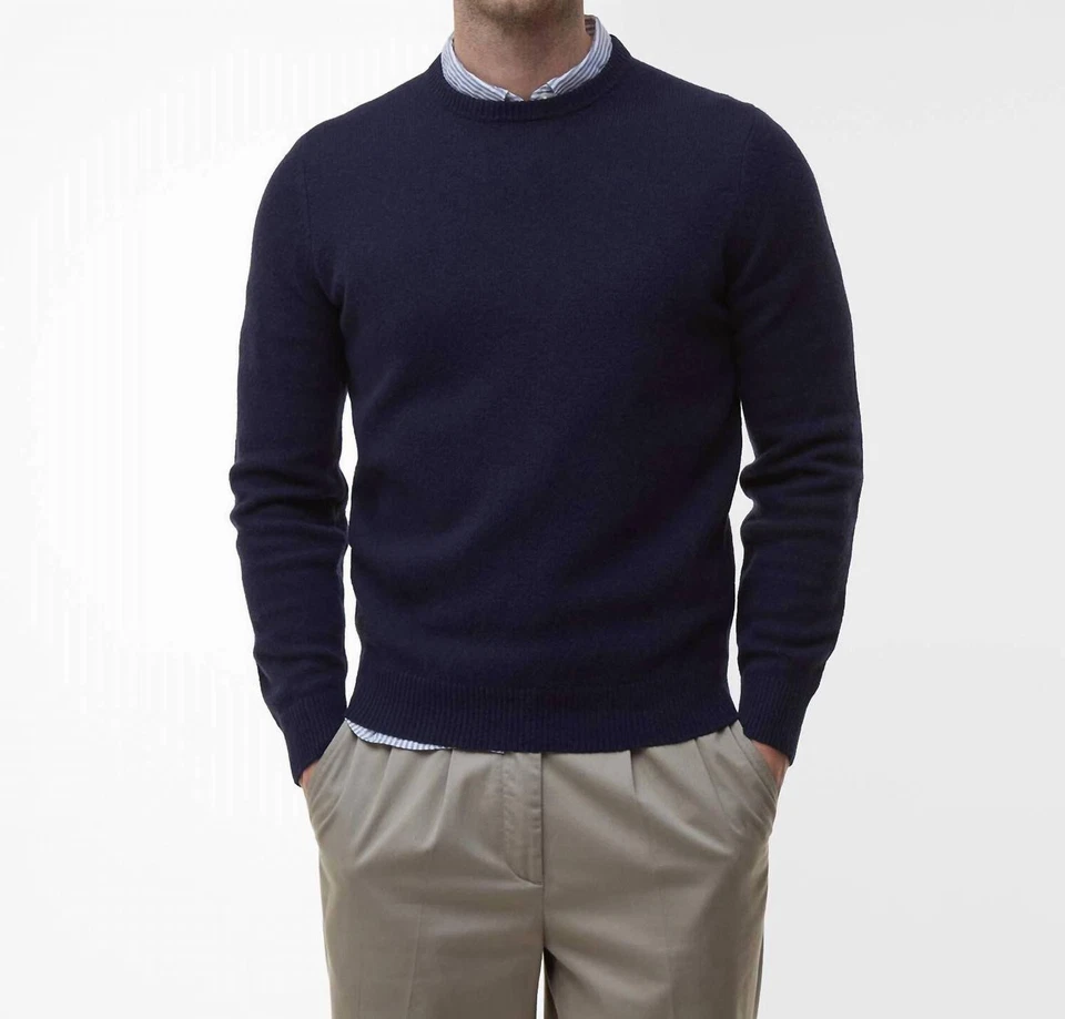 Jersey Barbour Essential Patch Crew azul marino Foto 1 de 1