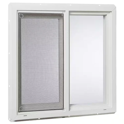 24 дюйма X 24 дюйма Белое однопанельное виниловое раздвижное окно/сарафан для левой руки... - Изображение 1 из 4