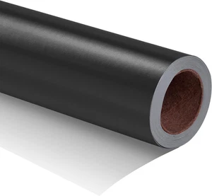 Matte Black Wrapping Paper - Solid Color Matte Gift Wrapping Paper Roll Perfect - Picture 1 of 7