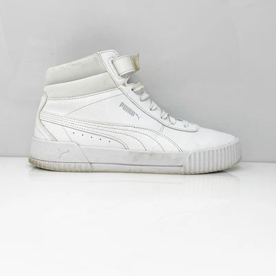 Puma Boys Carina Mid 374440-01 White Basketball Shoes Sneakers Size 7C - Image 1 of 4
