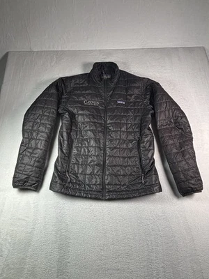 Chaqueta Acolchada Patagonia Primaloft Para Hombre Mediana Negra Logo Caymus Vineyard Foto 1 de 4