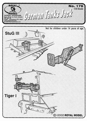 ROYAL MODEL 176 - GERMAN TANKS JACK (STUG III • TIGER I) - 1/35 RESIN KIT - Immagine 1 di 4