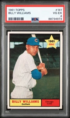 PSA 4 1961 Topps #141 Billy Williams Chicago Cubs 1961 novato patio Foto 1 de 2