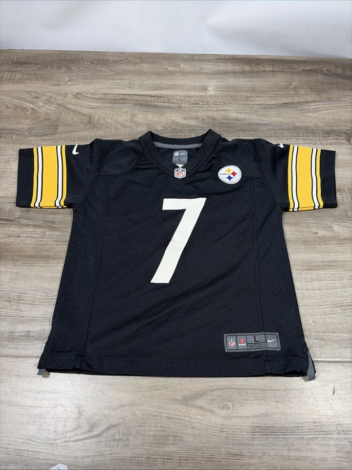 Camiseta Nike On Field NFL Pittsburgh Steelers Ben Roethlisberger #7 Juvenil Grande Foto 1 de 4