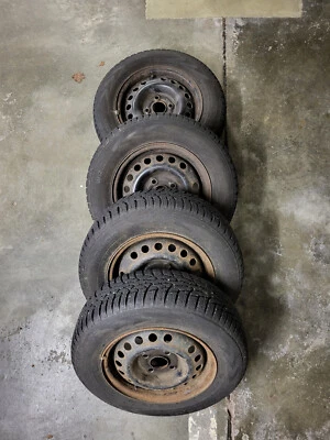 MS-Winterkompletträder 4x Nokian WR D4 175/70 R13 82T + Stahlfelge (gebraucht) - Bild 1 von 4