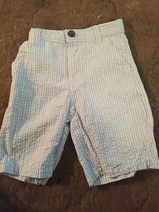 Gymboree Easter Celebrations Boys Blue Seersucker Shorts Size 6 Adj Waist - Picture 1 of 1