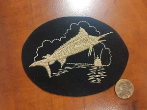 Vintage Voyager Felt Marlin Fishing Swordfish Embroidered Patch NEW Iron-on, sew - Picture 1 of 3