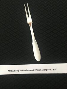 Mitra by Georg Jensen Denmark Stainless 2 Tine 8 5/8" Cold Meat Fork Free Ship