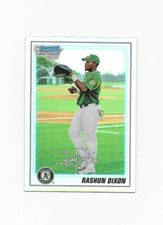 2010 Bowman Chrome Prospects Refractors #BCP42 Rashun Dixon /777 ATHLETICS RC