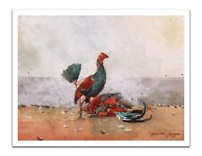 Winslow Homer THE COCK FIGHT 1885 Vintage Painting Poster 17x22" Premium Reprint