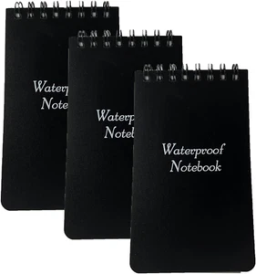 3Pcs Waterproof Notebook, 3 X 5" Police Notepad, Write in the Rain Pocket Notebo - Picture 1 of 7